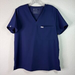FIGS‎ Technical Collection Catarina Top Scrub Shirt Women's Medium Blue